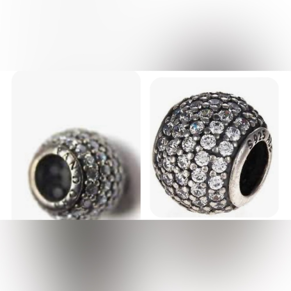 Pandora Pave Ball Charm Authentic